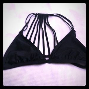 Caged back bikini top